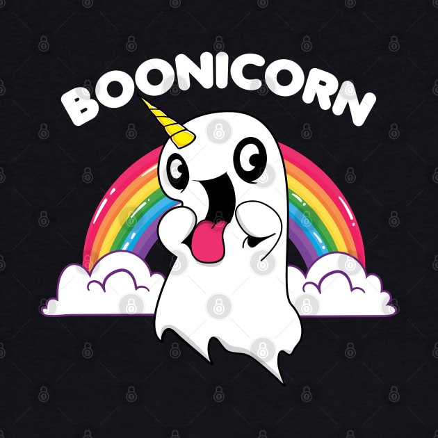 Boonicorn Cute Unicorn Rainbow Ghost Halloween Costume by HCMGift